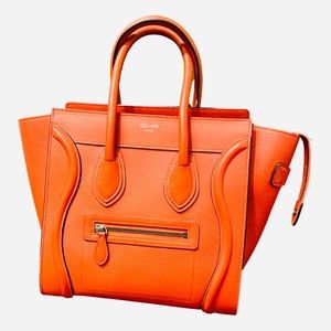 CELINE MICRO LUGGAGE HANDBAG IN DRUMMED CALFSKIN